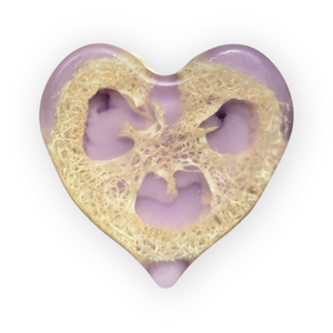 Loofah Heart Triple Butter Glycerin Soap Bar