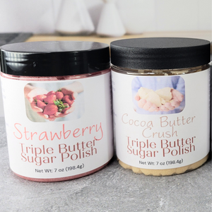 Triple Butter Sugar Polish jars in 2 scents