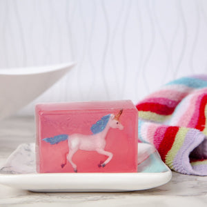 Unicorn Kids Critter Soap, gift for child, birthday party favor, Christmas Stocking stuffer, Easter basket filler