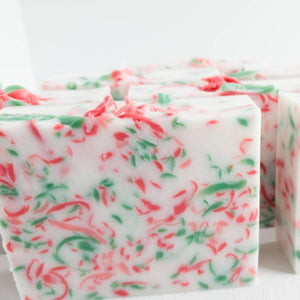 Christmas Cranberry Confetti Triple Butter Handmade Artisan Glycerin Soap Bar