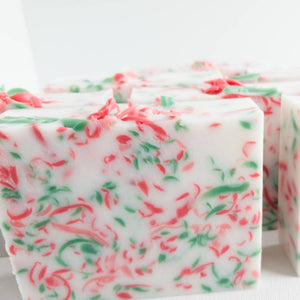 Christmas Cranberry Confetti Triple Butter Handmade Artisan Glycerin Soap Bar