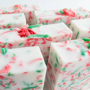 Christmas Cranberry Confetti Triple Butter Handmade Artisan Glycerin Soap Bar