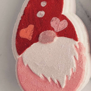 Gnome Bath Bomb, painted in seasonal designs