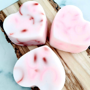 Valentine Hearts Confetti Triple Butter Handmade Artisan Glycerin Soap Bar