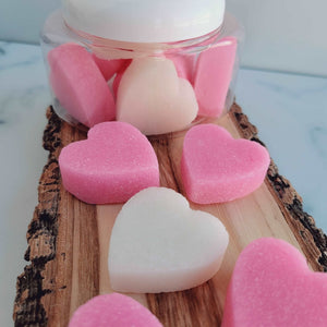 Sugar Scrub Hearts with Triple Butter Glycerin Soap