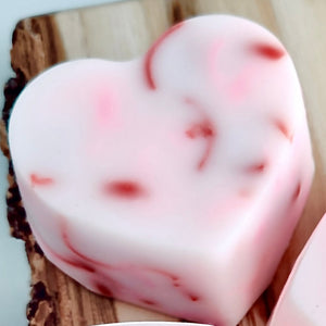 Valentine Hearts Confetti Triple Butter Handmade Artisan Glycerin Soap Bar