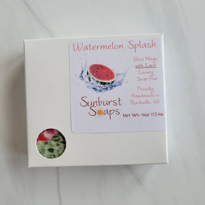 Watermelon Splash Shea Lard Handmade Artisan Soap Bar