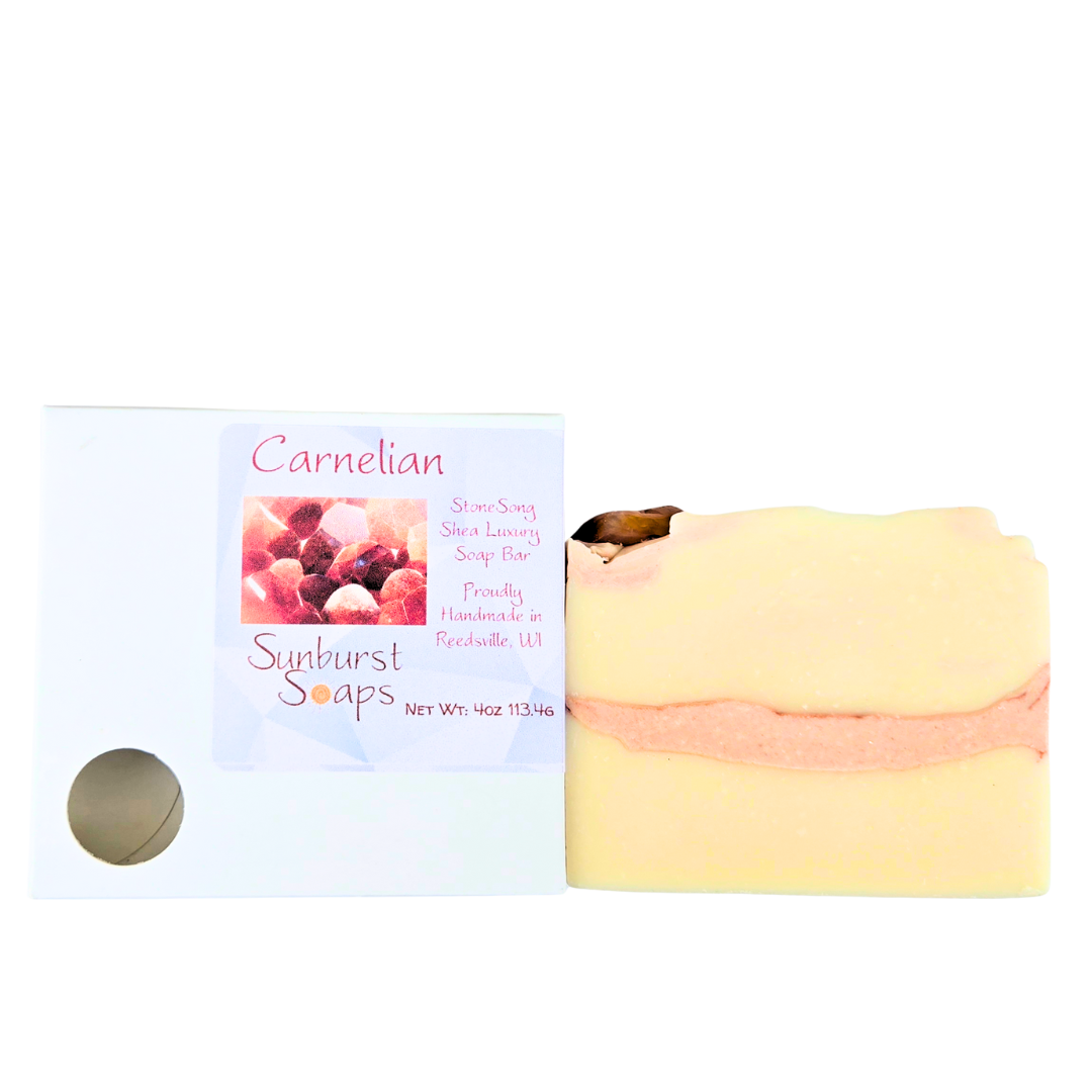 Sunfired Carnelian - the July StoneSong Shea Soap