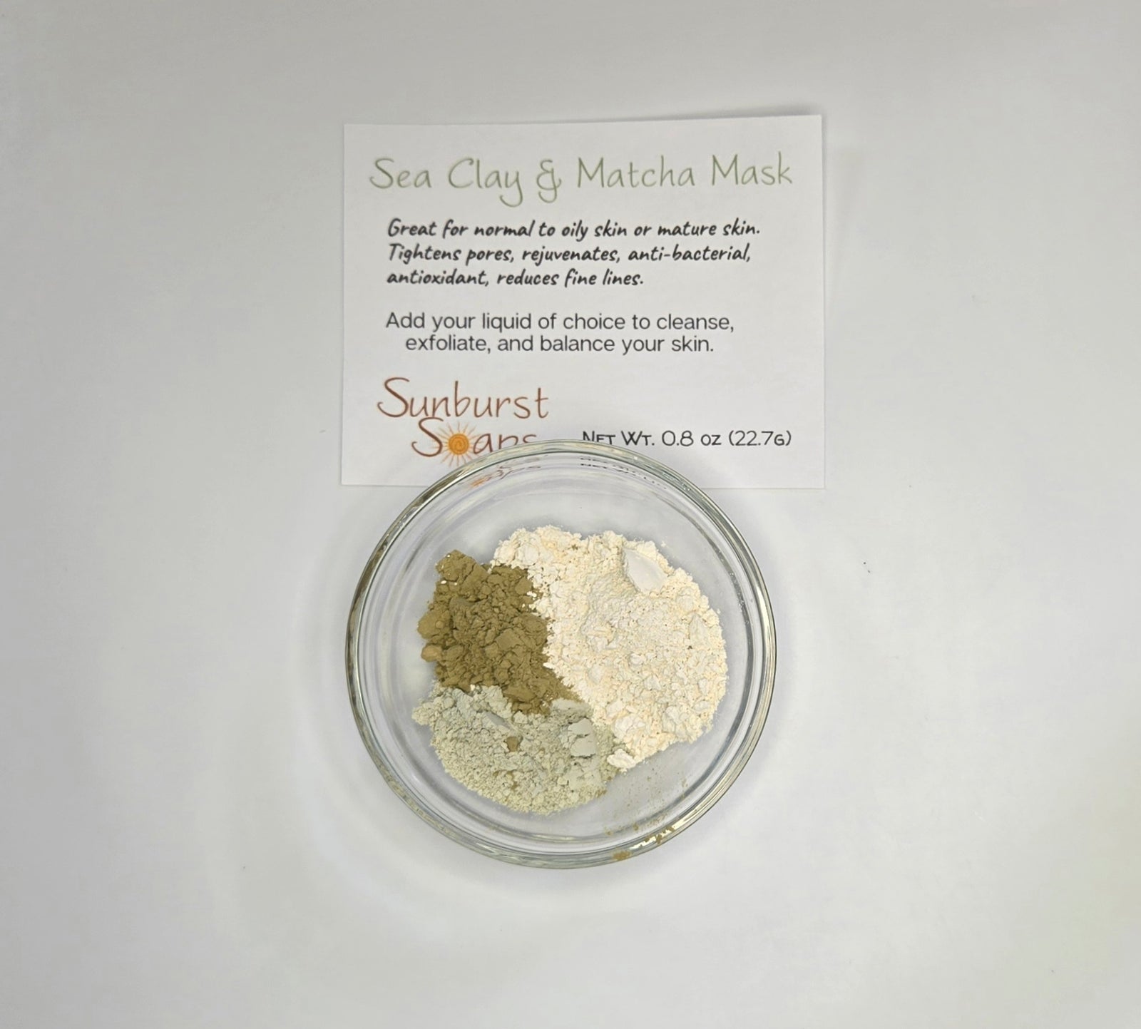 Sea Clay & Matcha Mask, 0.8 ounces