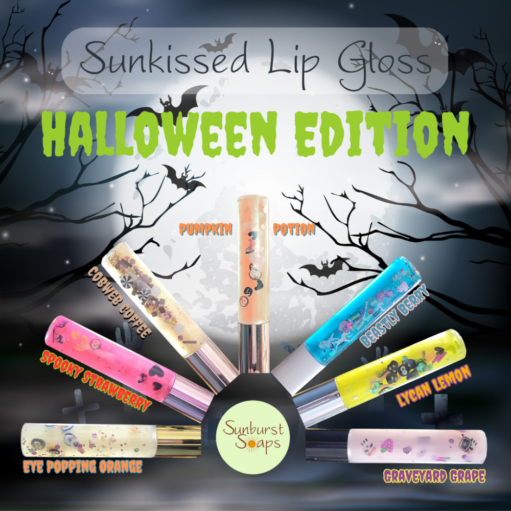 7 bottles of Sunkissed Lip Glosses in various flavors