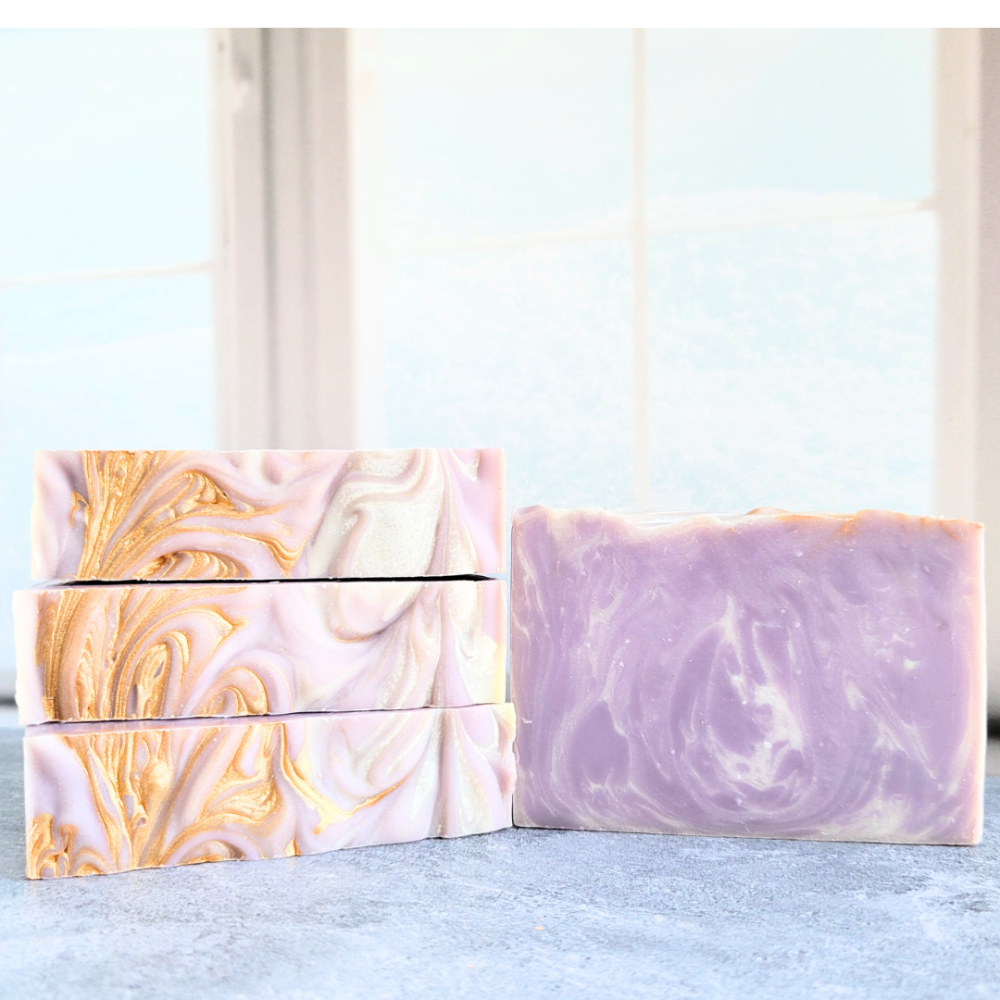 4 bars of Sugar Plum Shea Magic Handmade Artisan Soap