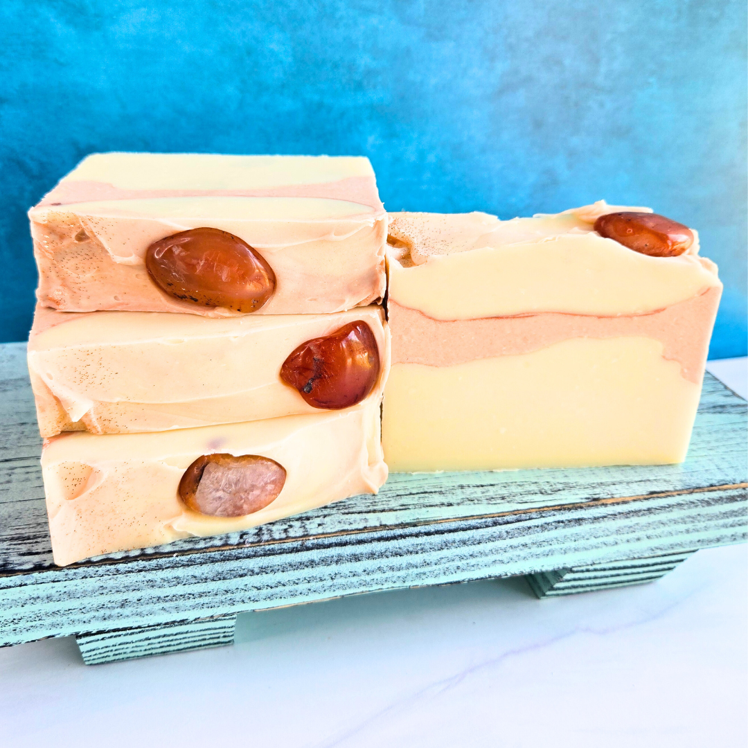 Sunfired Carnelian - the July StoneSong Shea Soap