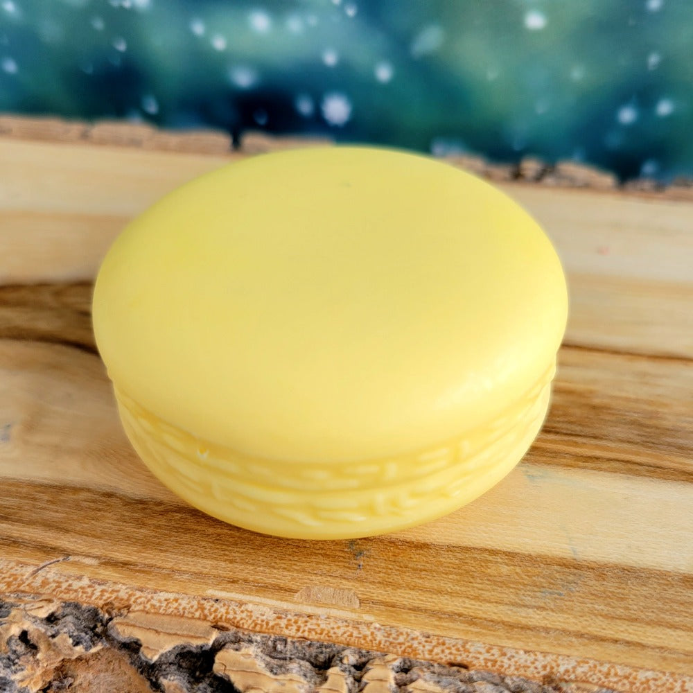 Macaron Lip Balms with beeswax and shea butter