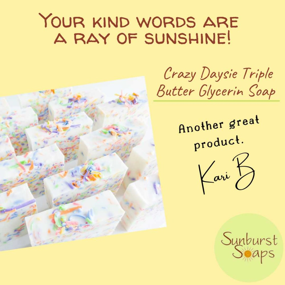 Confetti Hearts Triple Butter Glycerin Soap - Sunburst Soaps