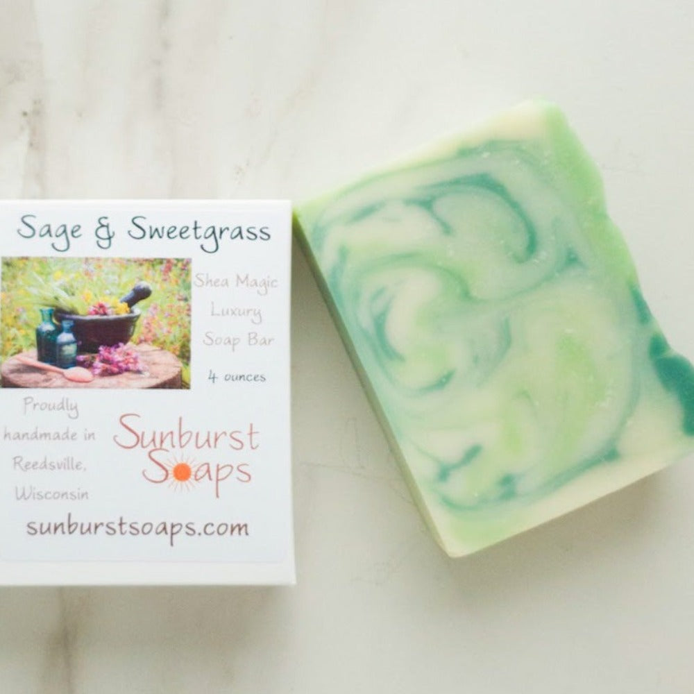 Sage & Sweetgrass Shea Magic Handmade Artisan Soap Bar