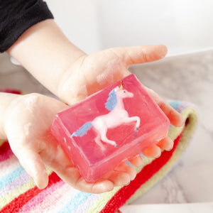 Unicorn Kids Critter Soap, gift for child, birthday party favor, Christmas Stocking stuffer, Easter basket filler