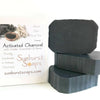 ABOUT FACE Activated Charcoal Organic Facial Soap Bar with a Cedar Essential Oil Blend.
