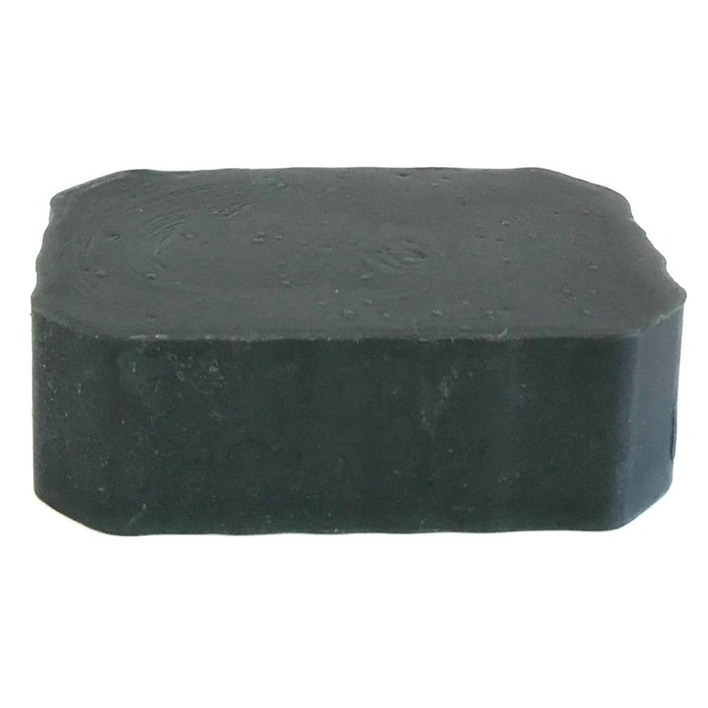 ABOUT FACE Activated Charcoal Organic Facial Soap Bar with a Cedar Essential Oil Blend.