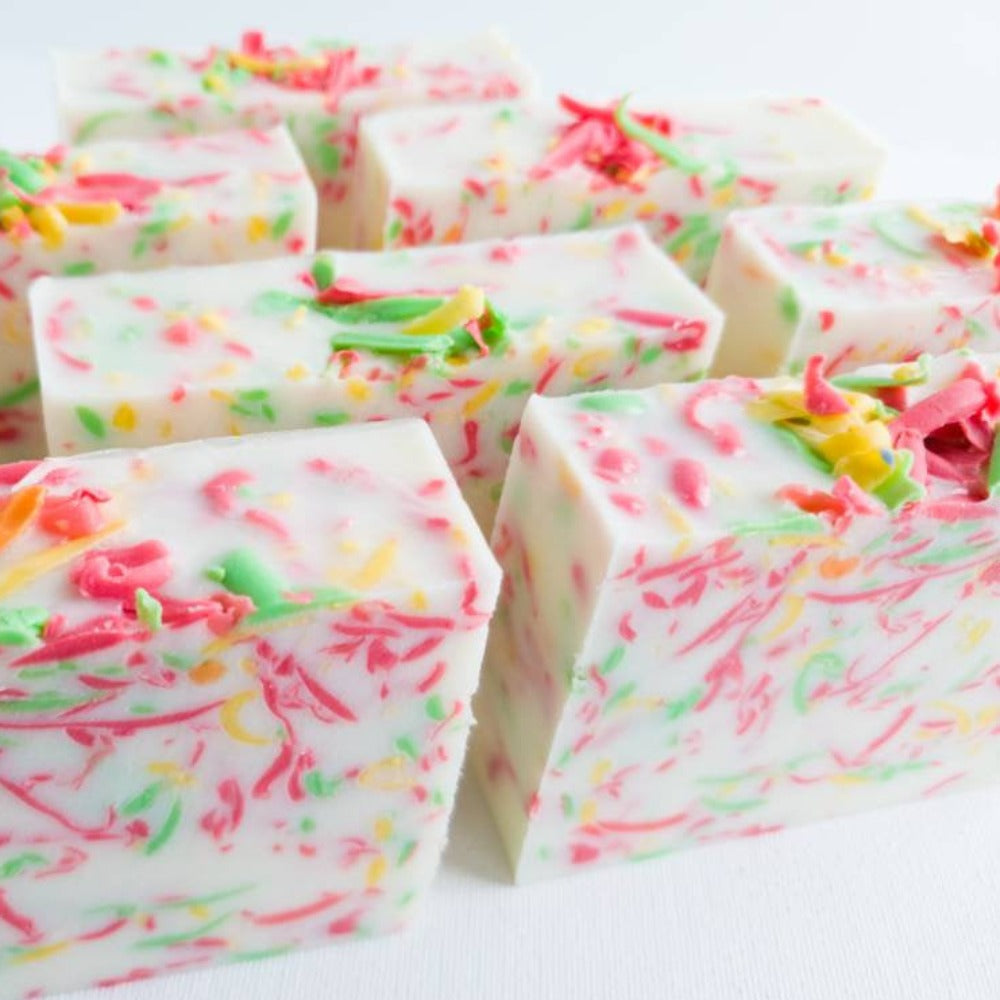 Spicy Apple Confetti Triple Butter Glycerin Soap.