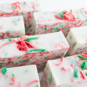 Christmas Cranberry Confetti Triple Butter Handmade Artisan Glycerin Soap Bar