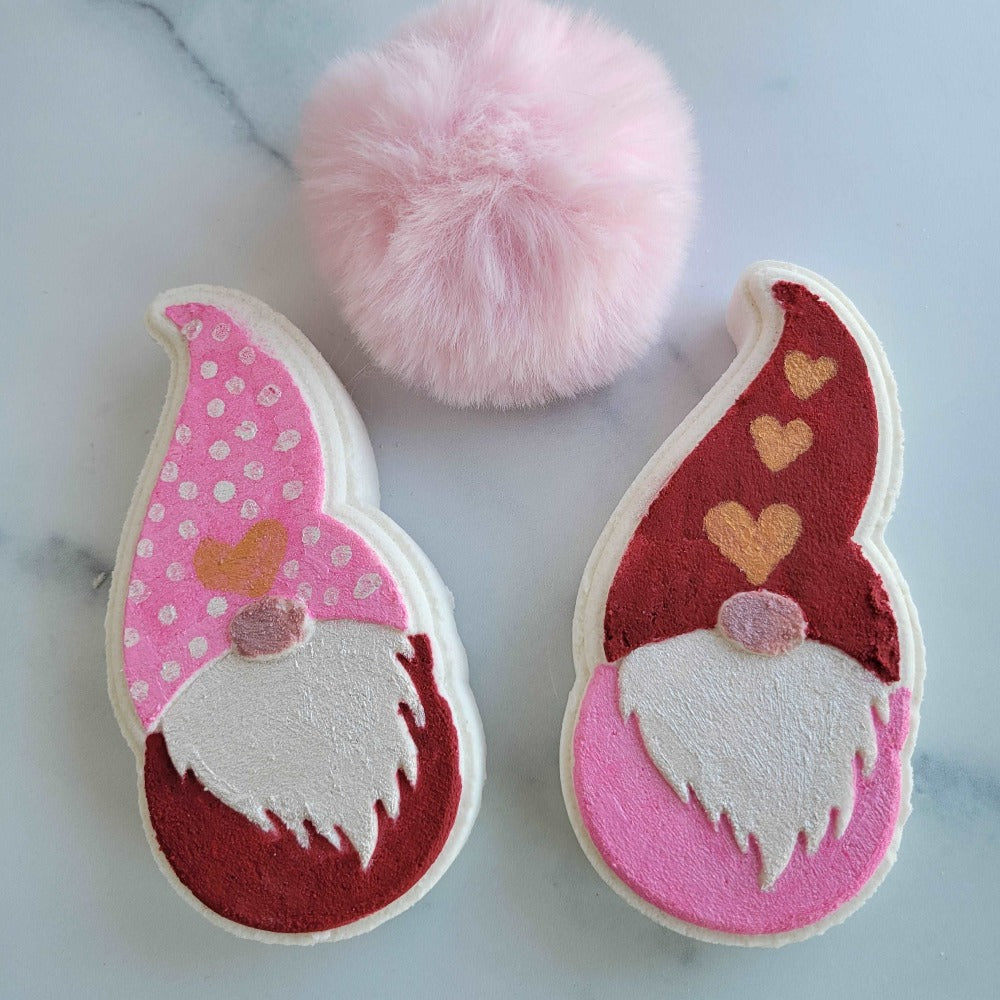 Gnome Bath Bomb, painted in seasonal designs