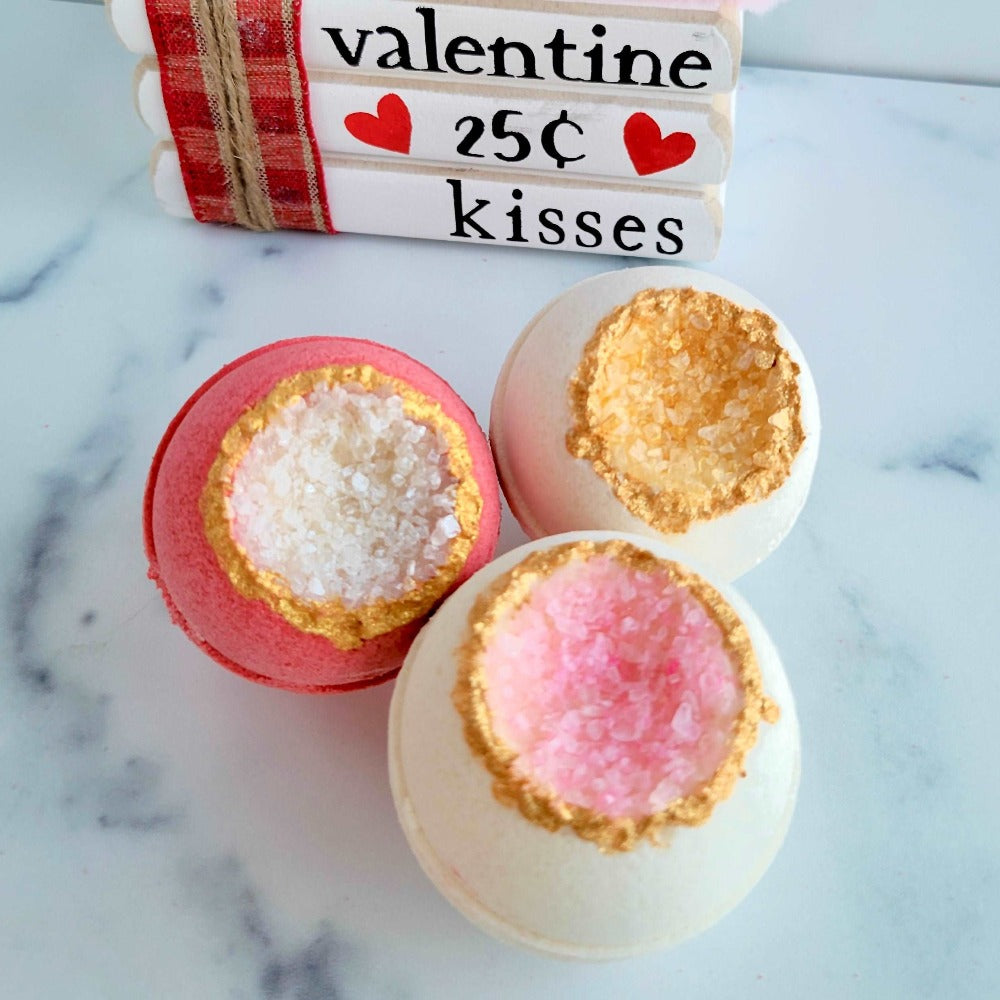 Geode Bath Fizzy. Bath Bomb, with Sea Salt