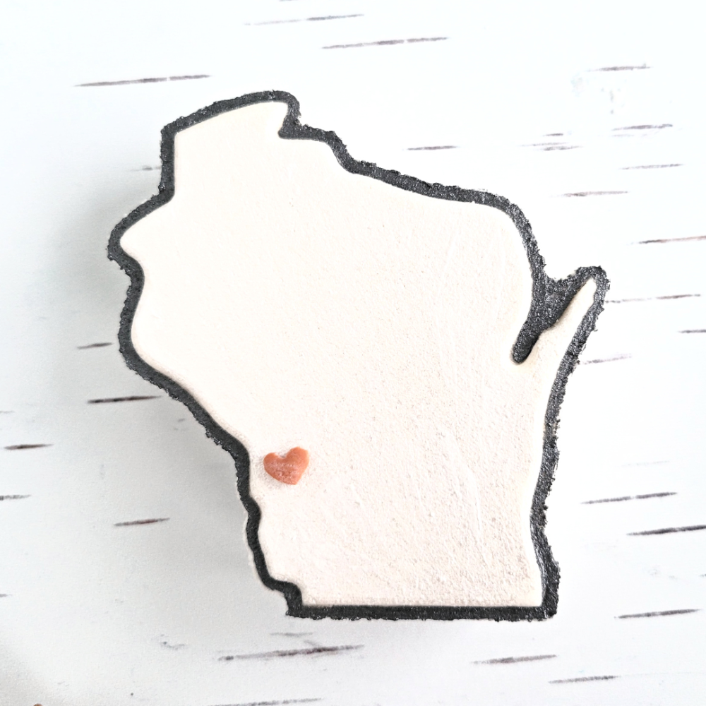 Wisconsin State Bath Fizzy with heart over La Crosse area